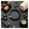 Lava Stone Bracelet with Tiger Eye & Amethyst Beads for Men - Product Image 3