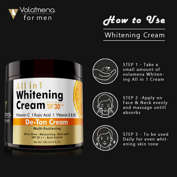 All in 1 Whitening Cream SPF 30++ De-Tan Face Cream 100ml - Product Image 2