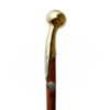 Solid Brass Ball Knob Handle Walking Cane 38 Inch Hardwood Stick
