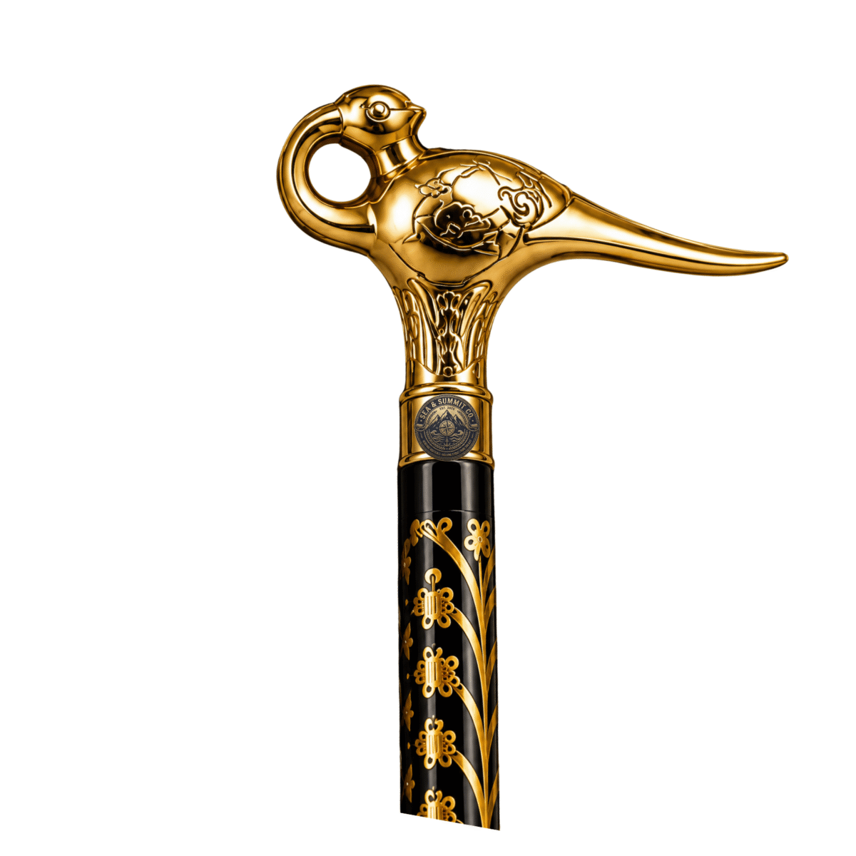 Solid Brass Bird Handle Walking Cane 36 Inch Wooden Walking Stick
