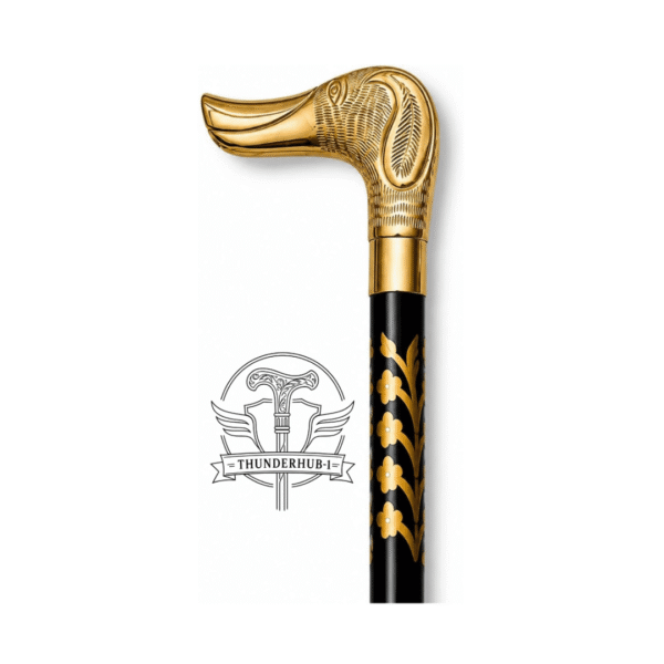 Duck Head Brass Walking Cane – 36 Inch Handmade Wooden Walking Stick