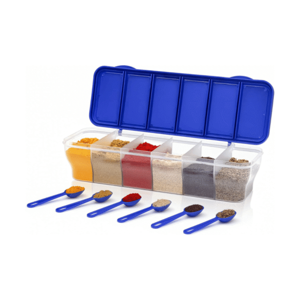 6 Section Airtight Spice Storage Container with 6 Spoons, 1800ml - Product Image 6