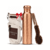 Hammered Pure Copper Water Bottle 34 oz with Bag & Cleaning Brush Set - Product Image 9