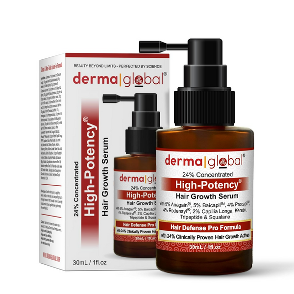 Dermaglobal High Potency Hair Growth Serum Pack of 2, 30ml Each