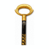 Gold Ring Handle Walking Cane 36 Inch Decorative Floral Wooden Walking Stick