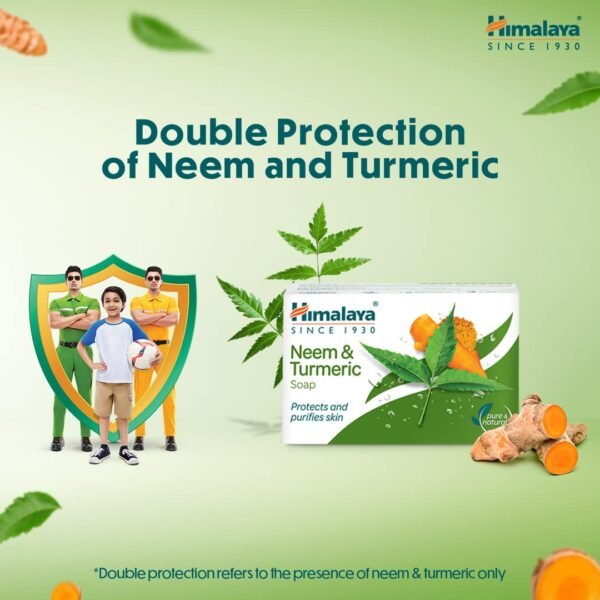 Himalaya Neem & Turmeric Soap Pack of 4, 75g Each Bar - Product Image 2