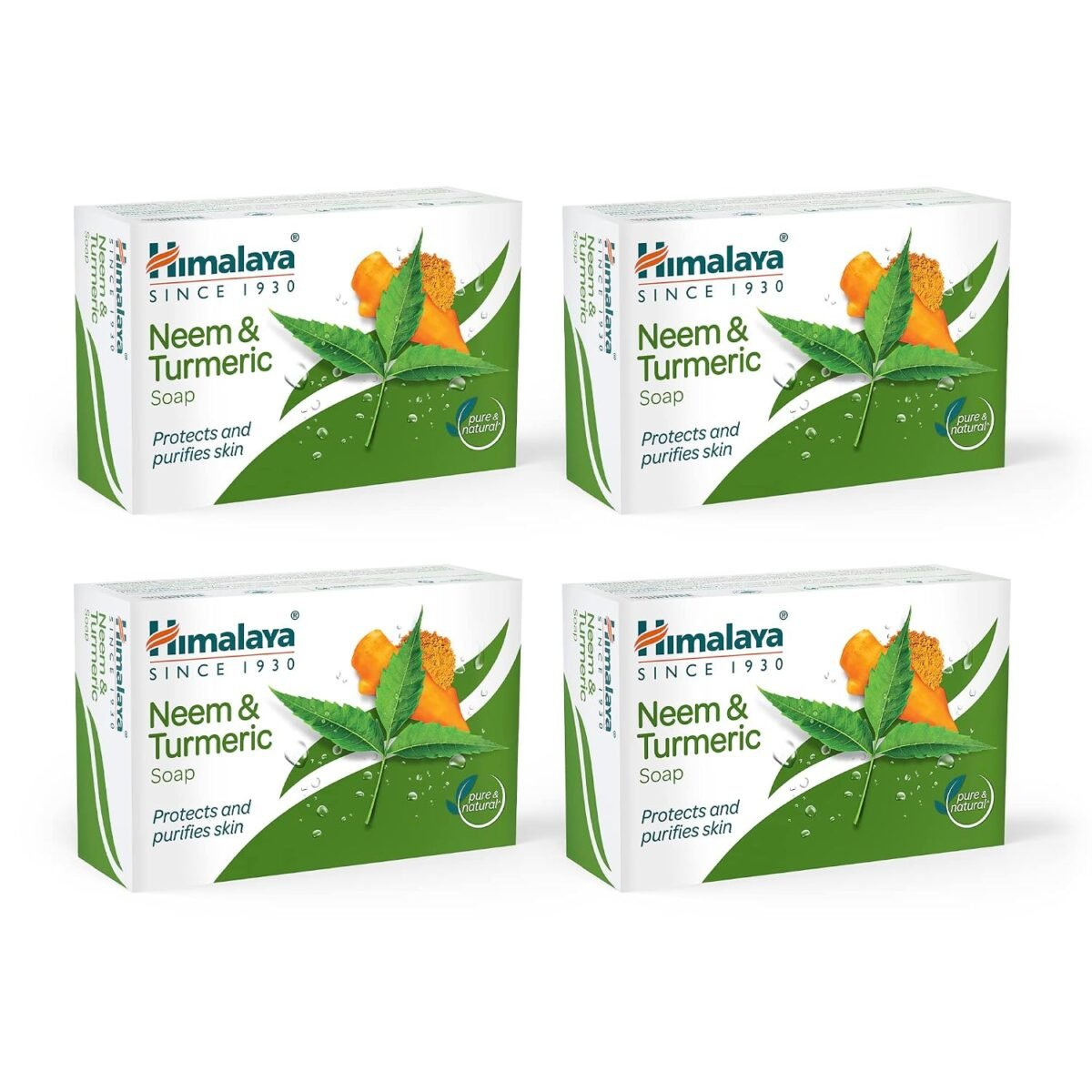 Himalaya Neem & Turmeric Soap Pack of 4, 75g Each Bar