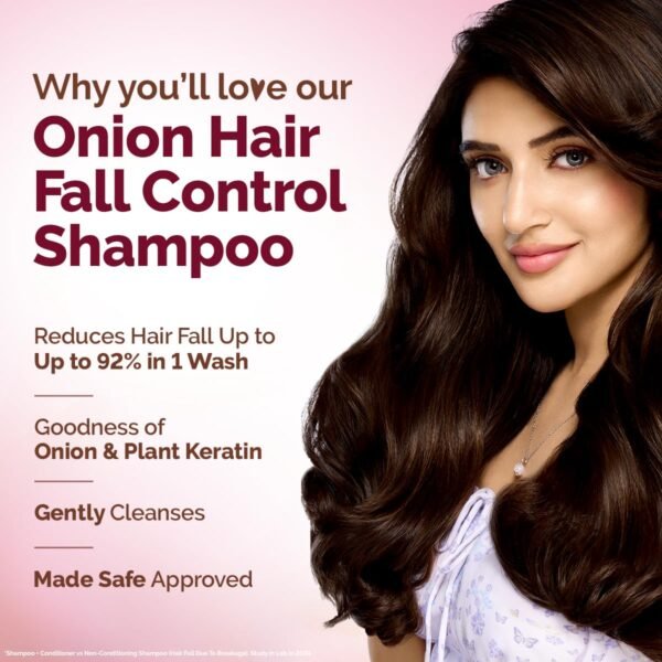 Mamaearth Onion Hair Fall Control Shampoo with Plant Keratin 250ml - Product Image 2