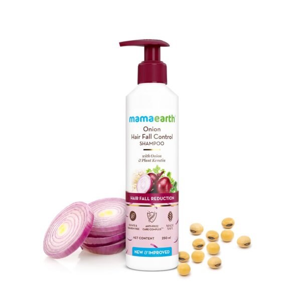 Mamaearth Onion Hair Fall Control Shampoo with Plant Keratin 250ml