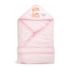 Baby Hooded Blanket Wrapper Soft Cotton Pink Receiving Blanket - Product Image 5