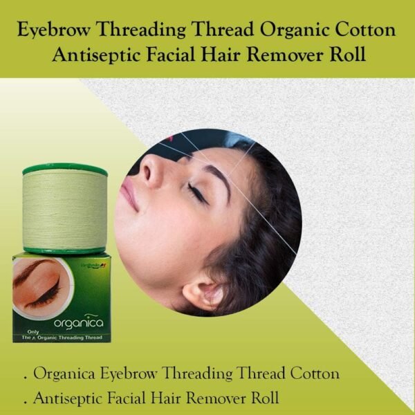 Organic Cotton Eyebrow Threading Thread Pack of 3 Hair Removal Rolls - Product Image 2