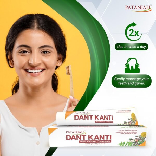 Patanjali Dant Kanti Toothpaste Natural Power 100g - Product Image 2