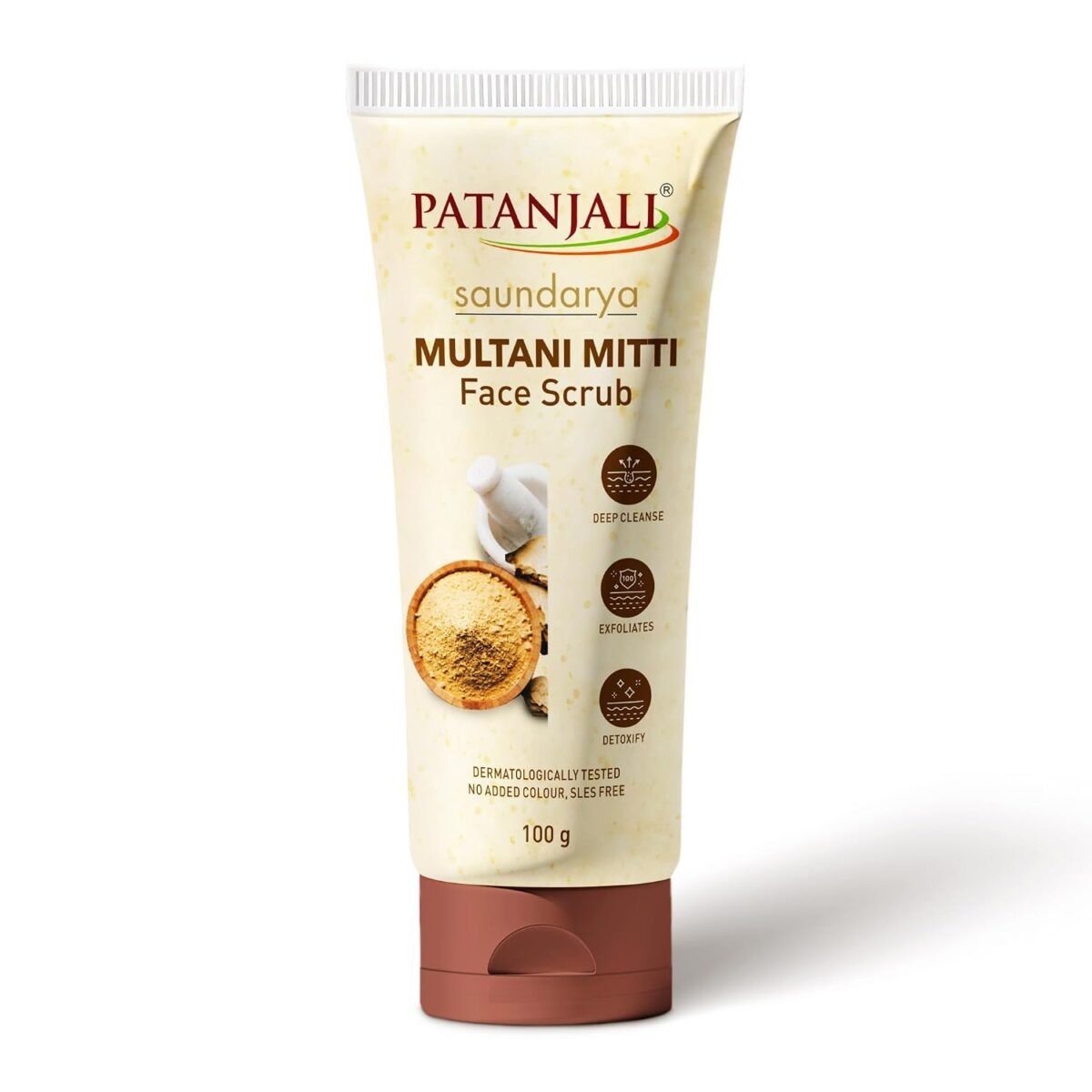 Patanjali Multani Mitti Face Scrub 100g Deep Cleansing Exfoliator