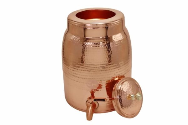 Pure Copper Water Dispenser 3.5 Gallon Hand Hammered with Spigot - Product Image 2