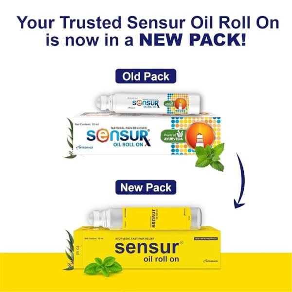 Sensur Ayurvedic Pain Relief Oil Roll On 10ml Pack of 3 - Product Image 2
