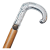 Silver Handle Wooden Walking Cane 36 Inch Decorative Walking Stick - Product Image 6