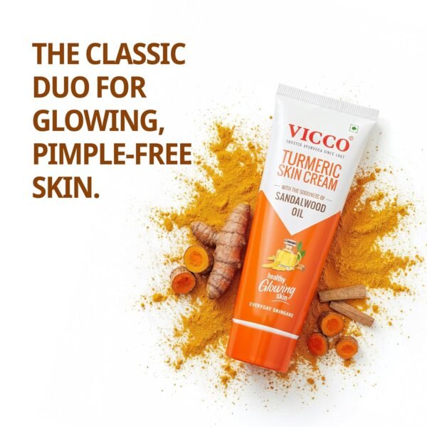 Vicco Turmeric Skin Cream Pack of 2, 70g Everyday Skin Care - Product Image 2