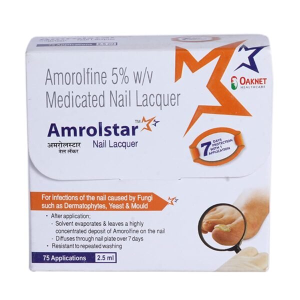 Amrolstar Nail Lacquer Amorolfine 5% w/v, 2.5ml